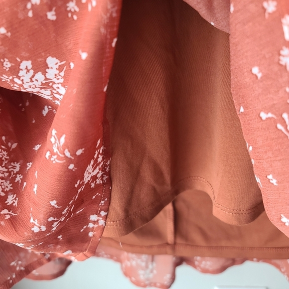 Inspired Hearts Plus Size 2X  Boho Flowy Tiered Sheer Ditsy Floral Summer Dress - Picture 8 of 14